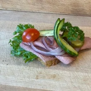 Snitt med roastbeef og remulade